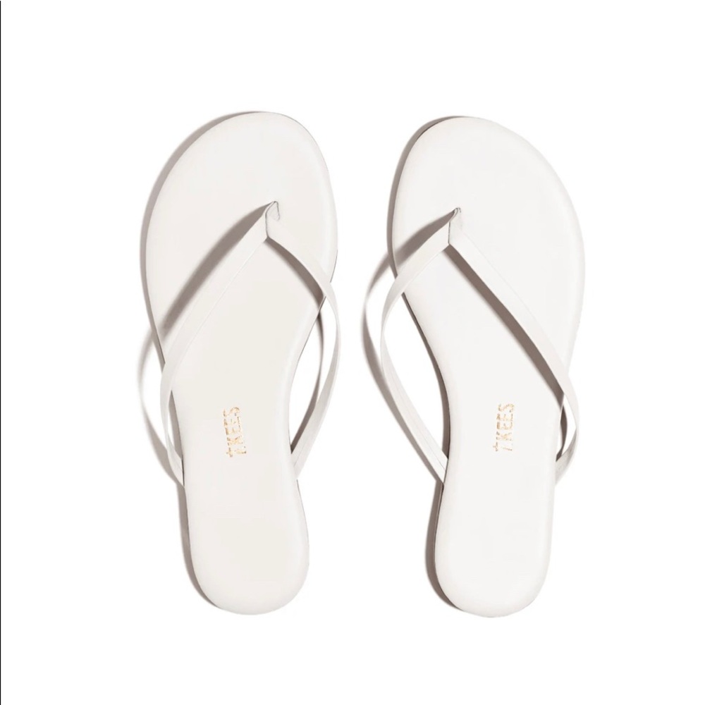 Tkees White Flip Flops size 8